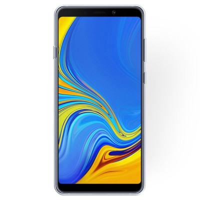 Силиконови гърбове Силиконови гърбове за Samsung Луксозен силиконов гръб ТПУ с брокат за Samsung Galaxy A9 2018 A920F сребрист